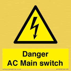 Danger AC Main switch 